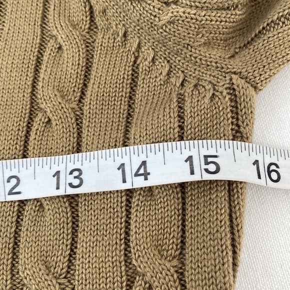 Calvin Klein Cableknit Shawl Collar  Sweater Dress Women's Medium Neutral Tan - Picture 8 of 12